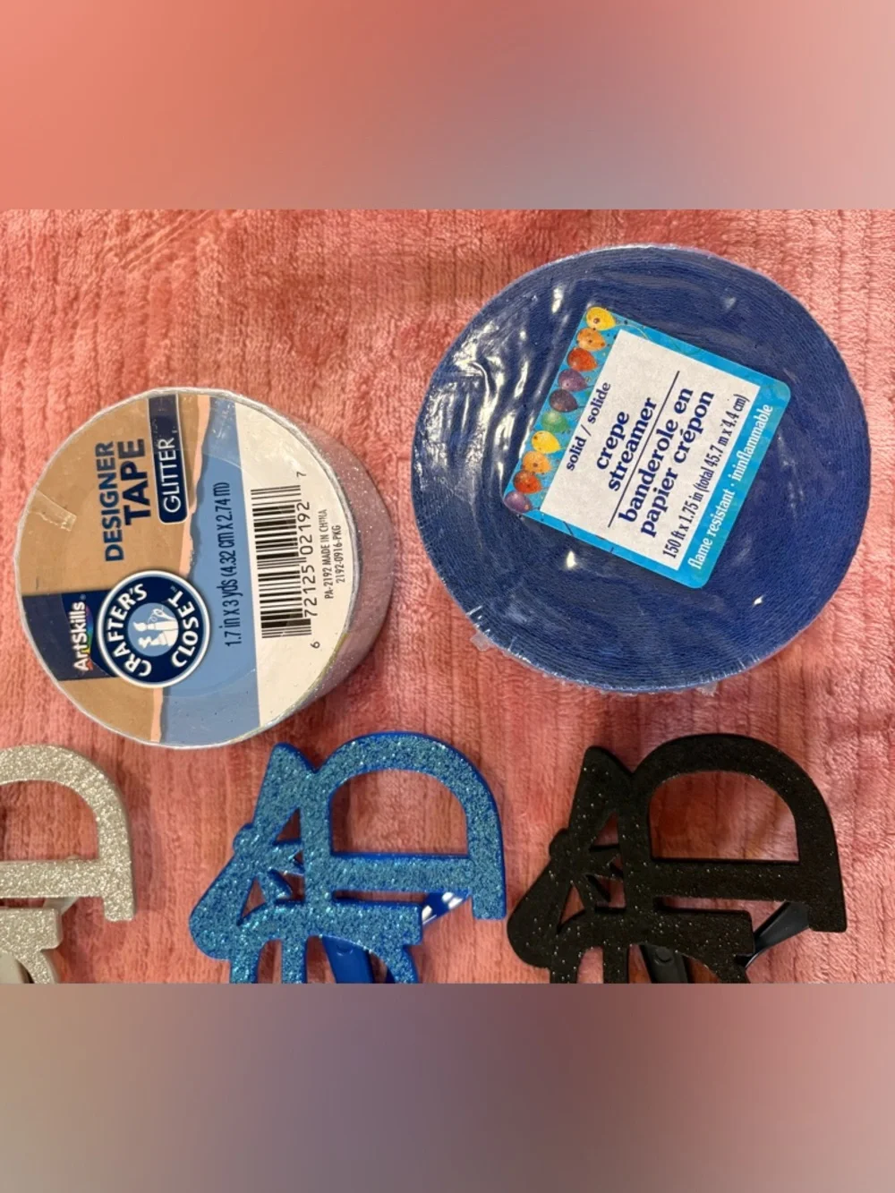 Graduation Glasses with Streamers and Glitter Tape - Picture 2 of 4